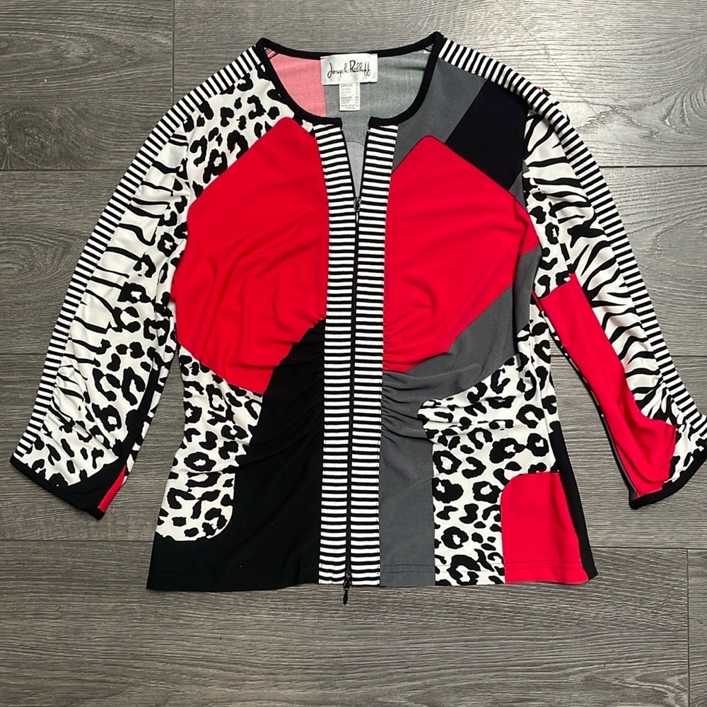 Joseph Ribkoff zip up blouse